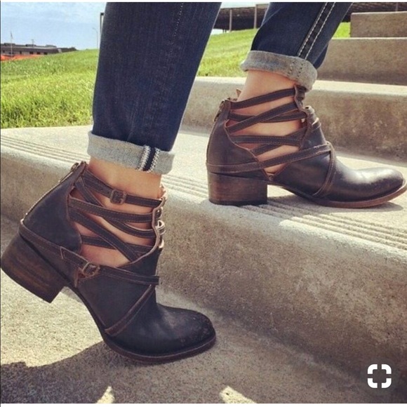 strappy boots ankle